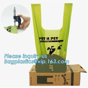 100% Eco friendly plastic shopping bags/T-shirt compostable food packaging for