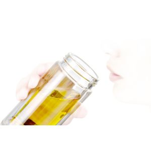 Drinking Double Wall Tea Infuser Strainer Glassware Cup 238ml