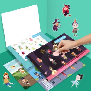 100PCS Reusable Sticker Book About Fairy Characters Daily Clothing Festivals
