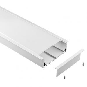 China Architectural Recessed LED Profile Flat Shape Big Size Inside Aluminum Strip Light Channel on sale