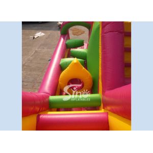 12m long giant commercial inflatable obstacle course with big slide for kids