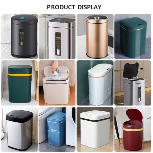 Motion Sensor Trash Can 13 Gallon Nordic Smart Waste Bins Plastic Smart Dust Bin