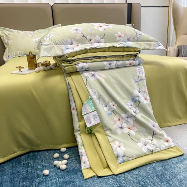 Solid Pattern 300TC Luxury Bamboo Bedding Set for Customization and Comfortable Sleep