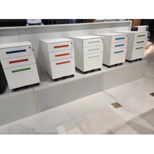 Anti-dumping Design Mobile Pedestal 3 Drawers Movable Cainet