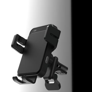 Auto Clamping Wireless Car Phone Holder with Coil Alignment and Smart Tracking