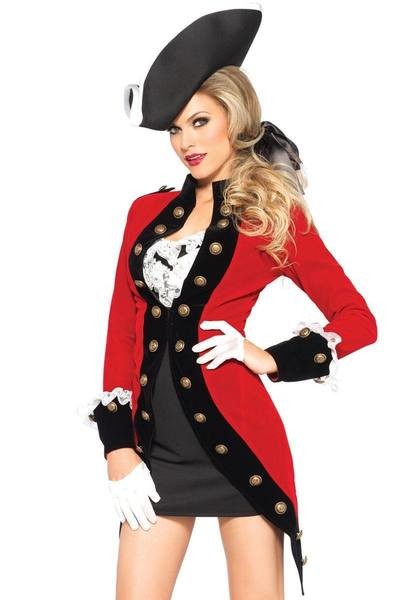Buy Military Red Coat Womens Sexy Costumes  Halloween Party Dress at wholesale prices