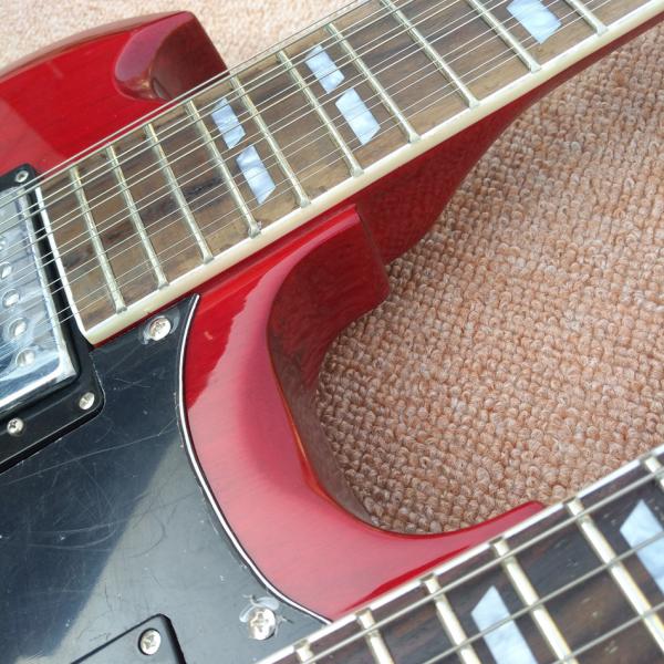 Red EDS1275 Custom Shop double Neck Electric Guitar 6/12 strings Wholesale Musical Instruments