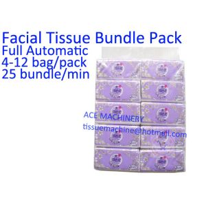 Full Automatic 12 Bags / Pack Facial Tissue Packing Machine
