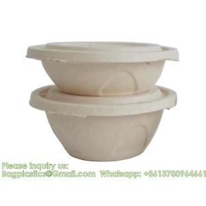 Customized Food Grade Biodegradable Disposable 1000ml 90mm Tall Sugarcane