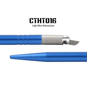 Light Blue Cosmetic Microblading Eyebrow Embroidery Pen Aluminum Alloy