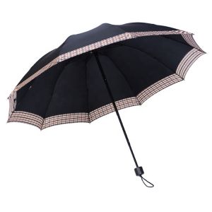 10 Steel Ribs Three Portable Folding Umbrella 23"x10K
