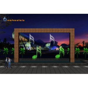 Multimedia Control Digital Water Curtain Graphic Waterfall Water Fountain