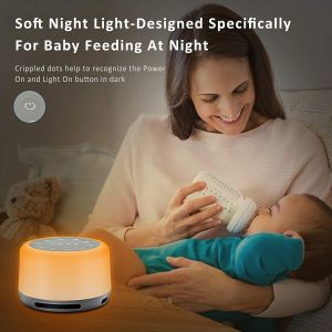 White Noise Sleep Machine With 24 HIFI Soothing Sounds Color Night Light