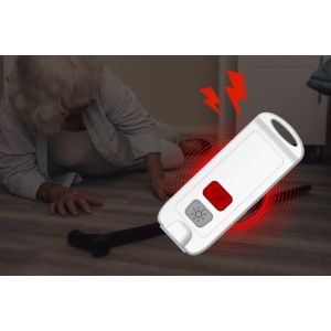 135mAh Lithium Battery Personal Alarm Keychain ABS With LED Flashlight