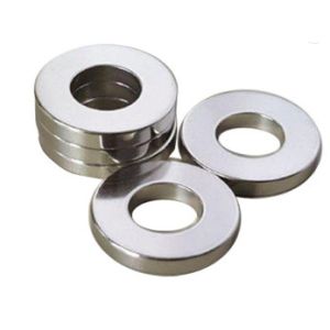 Quality Professional Ring Shaped Magnet / Ring Permanent Magnet Silver Coating for sale