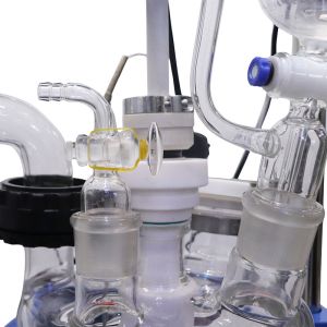 Vacuum Lab Double Walled 10L Chemical Glass Reactor