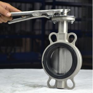Water Media Sanitary Stainless Steel Butterfly Valve with Handle of Excellent