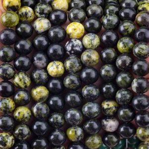 Serpentine Jade Round Bead Natural Crystal Gemstone Loose Bead Strands for DIY