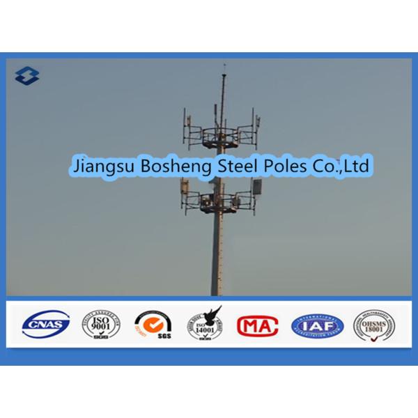 Buy Mobile antenna mast above 95% Penetration rate , steel telegraph poles White Color at wholesale prices