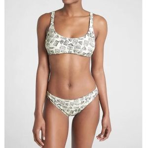Adjustable Halter Print Bikini Top