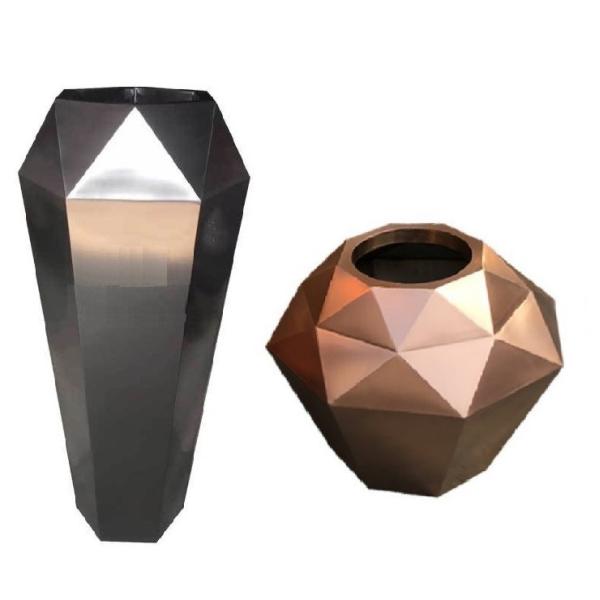 Buy 90cm outdoor flower metal planter copper hexagonal garden pots at wholesale prices