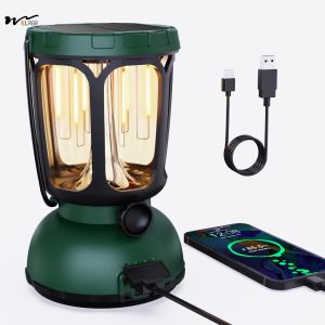 Waterproof 650LM Hand Crank Solar Battery Powered Rechargeable LED Camping
