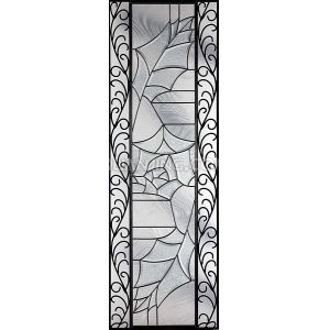 decorative glass windows with art iron
