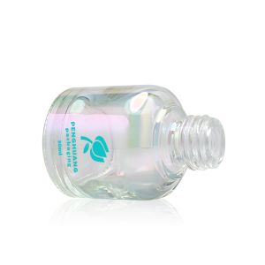 unique design 30ml serum bottle with silver dropper