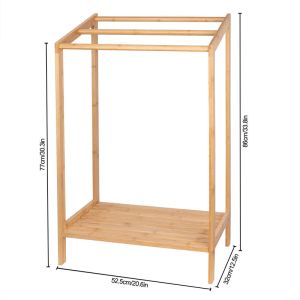 Customized Color 3 Tier Freestanding Bamboo Towel Holder for Bathroom