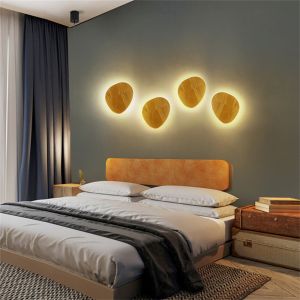8W 12W Modern Nordic Interior Wooden Wall Lamp Bedroom Bedside Aisle Design