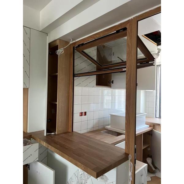 DERCHI Fold up Black Aluminium Bifold Windows Double Glazed Glass Balcony Vertical Folding Window