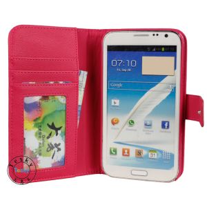 leather wallet cases for samsung note2 flip folio cases