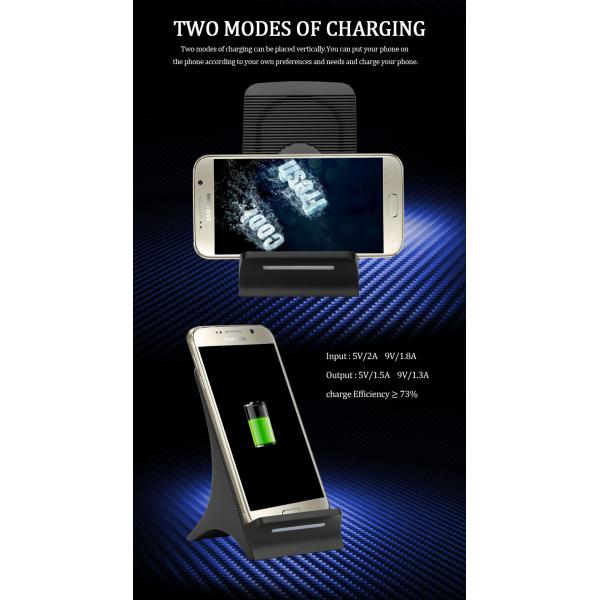 10w Standing Wireless Charger Two Charging Modes 0.5-6.0mm Charging Distance