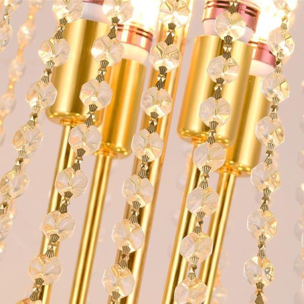 JYLIGHTING Long Luxury Pendant Lights Hotel Hall Foyer Staircase Wedding Led Gold K9 Crystal Ball Chandelier Crystal Pendant Light