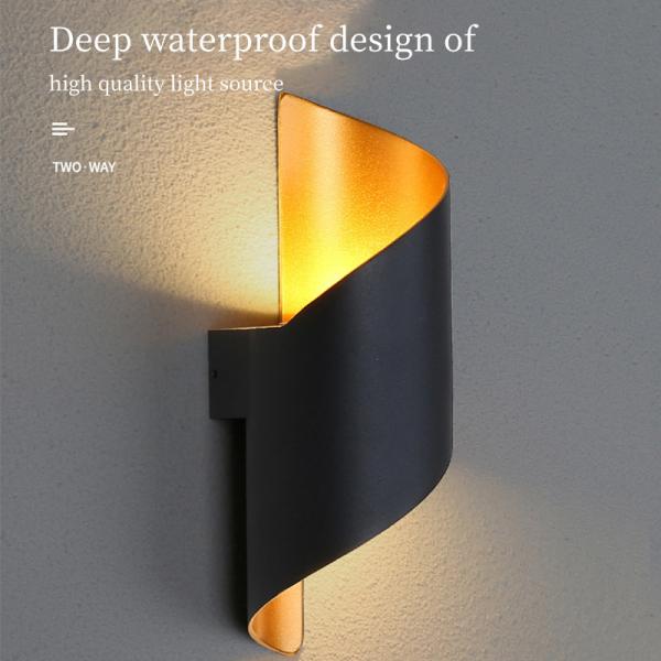 10w Exterior Led Wall Light Bulbs Black Lamp IP65 Waterproof