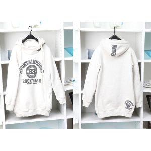 Girls / Ladies Hooded Sweatshirts , Black / Yellow / White Cotton