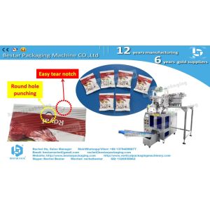 Dog foods packaging machine automatically counting and packing in pouch