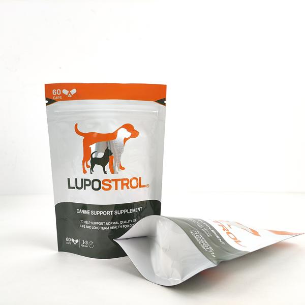 Custom Logo ziplockk Aluminium Foil Bag Pills Capsule Stand Up ziplockk Bags