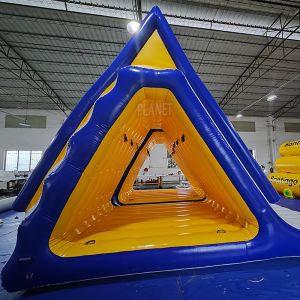 Quality High Quality Inflatable Water Triangle Slide Inflatable Floating Lake Slide for sale