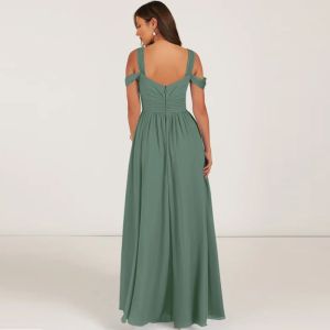 Luxury Popular A-Line Off-the-Shoulder Chiffon Long Evening Dress Floor-Length