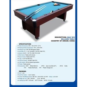 84 Inches 7 Feet Billiards Game Table MDF Solid Wood Pool Table With Wool Felt