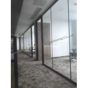 48'' Office Internal Glass Partition Walls , ISO 3834 Aluminium Glazed Partition