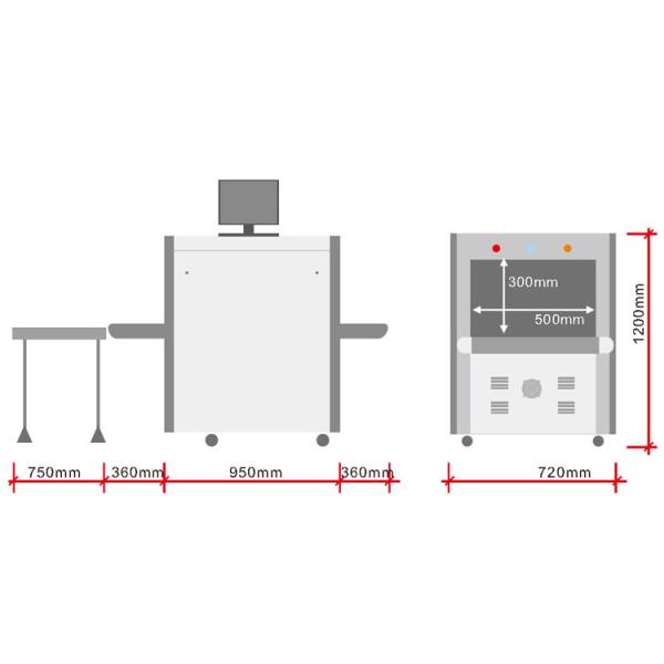 High Quality X-ray Baggage Scanner Airport Luggage Machine for Bags Checking