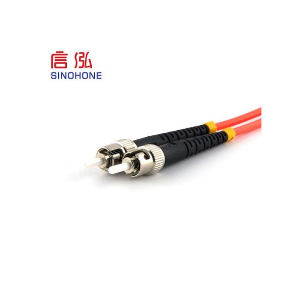 Duplex Fiber Optic Patch Cord , ST To ST Fiber Patch Cable UPC Polish Type 9/125 M
