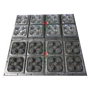 4 Cavities Molded Paper Pulp / Aluminum Cup Carrier Pulp Moluded Toolings