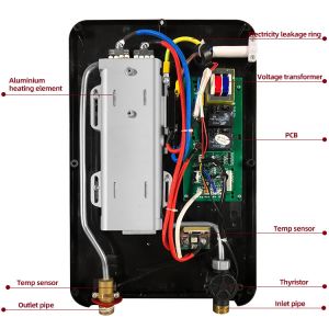 8KW Electric Instant Hot Water Heater For Showers Portable ROHS