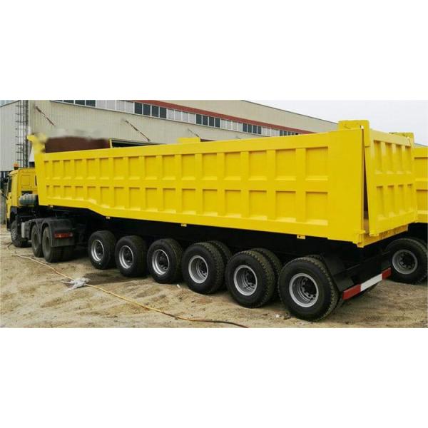 CIMC high strength iron 3 axle 30-70 ton transport coal ore gravel sand mining building material end dumper tipper semi trailer