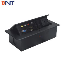 Office Desk Mounted Power Sockets , Zinc Alloy Universal Power Plug