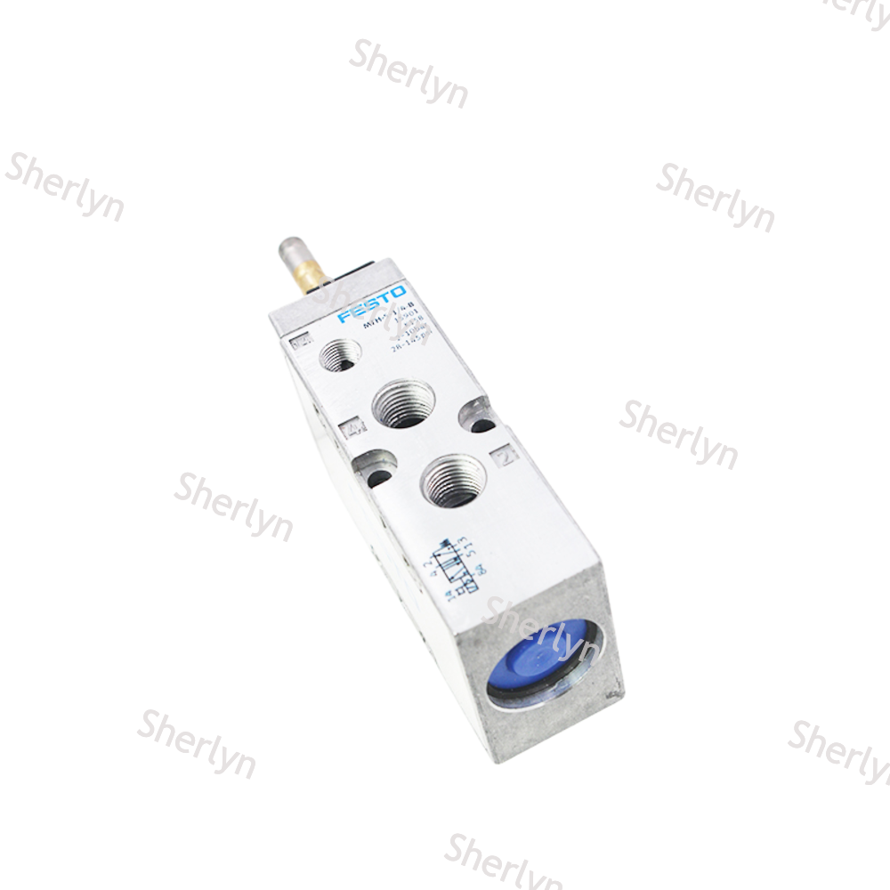 Festo MFH-5-1/4-B Solenoid Valve, 5/2 Monostable Mec Spr, Int Pilot, 2-10 Bar