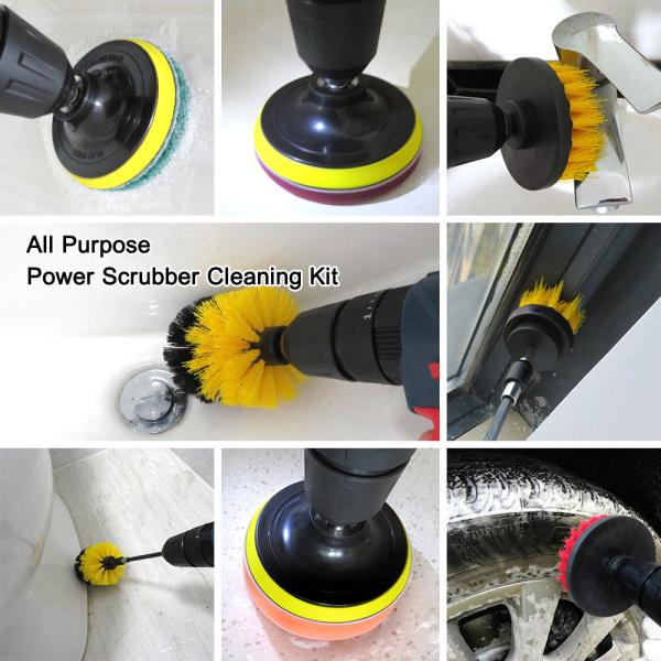 Multifunctional Electric Power Grout Drill Scrub Brush Scrubber Attachment For Cleaning